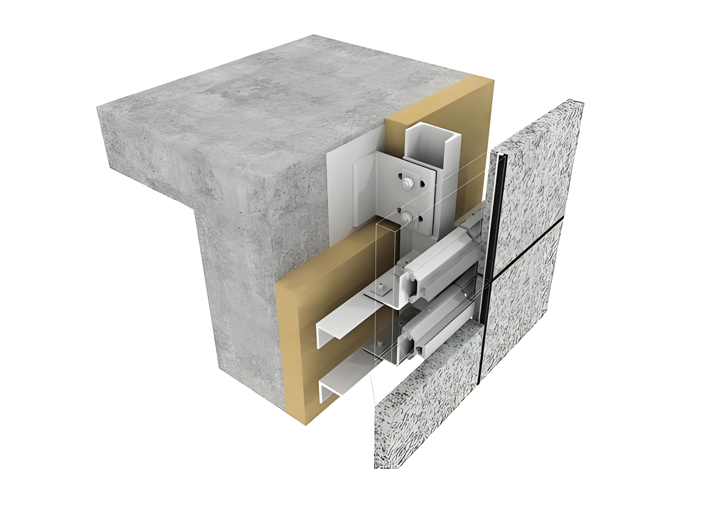 Secure Cladding Undercut Anchor Stone Curtain Wall System | Secure Stone Cladding ...
