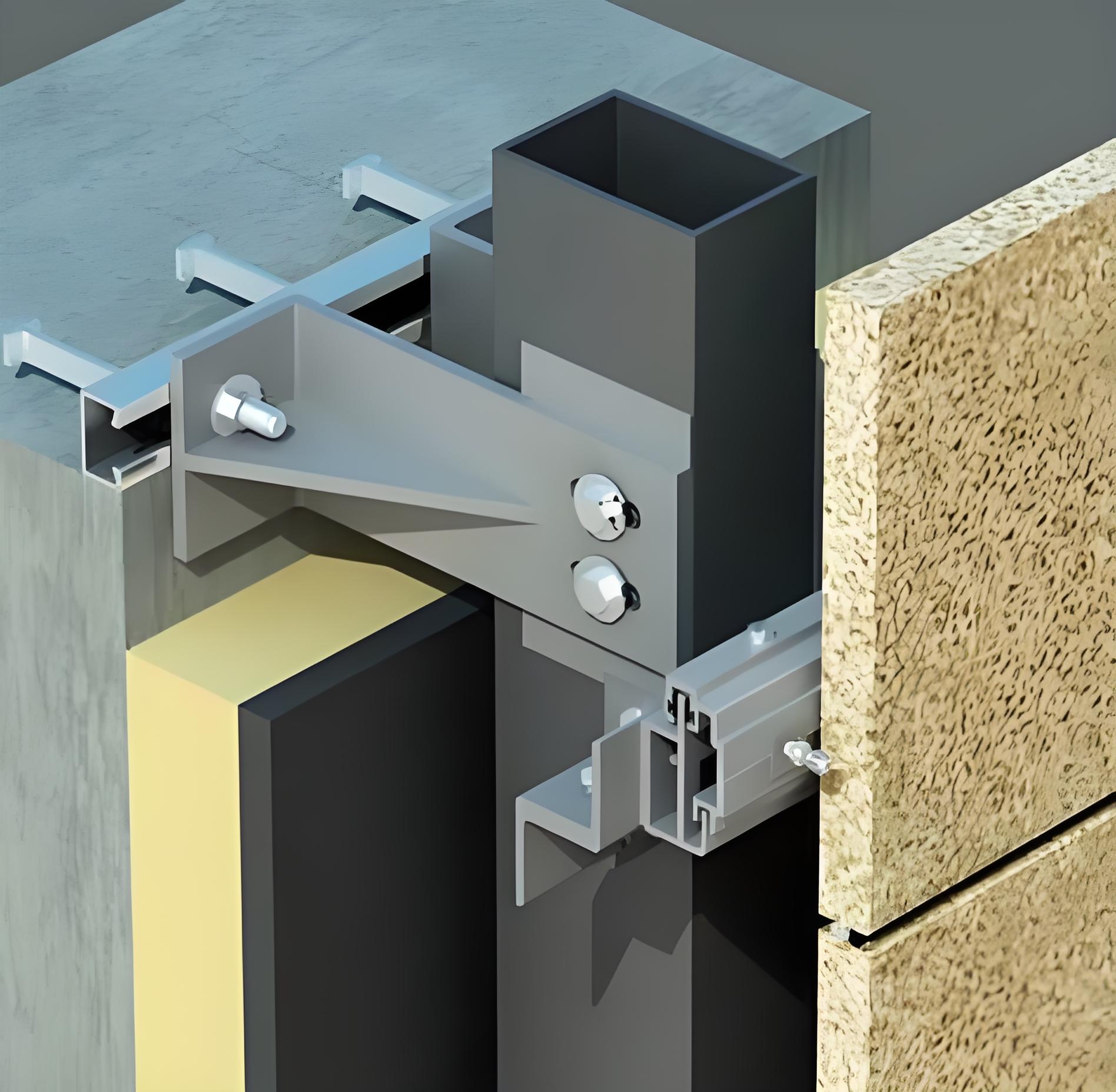 Secure Cladding Undercut Anchor Stone Curtain Wall System | Secure Stone Cladding ...